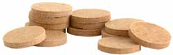 .430" diameter Vegetable Fiber Wad, ideal for .44-40 caliber, .062" thick card, 1000, by Circle Fly Wads